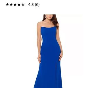 Betsy & Adam Chic Royal Blue Strapless Dress Gown 12